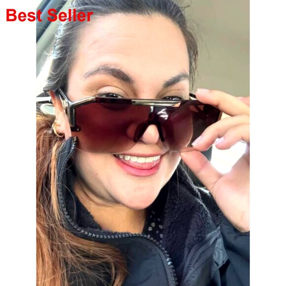 Square Oversized Shield Sunglasses with UV400 Shatterproof Lens main image 5
